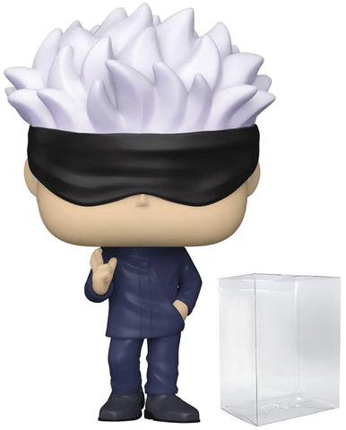 POP Jujutsu Kaisen - Satoru Gojo Funko Vinyl Figure (Bundled with Compatible Box Protector Case), Multicolor, 3.75 inches