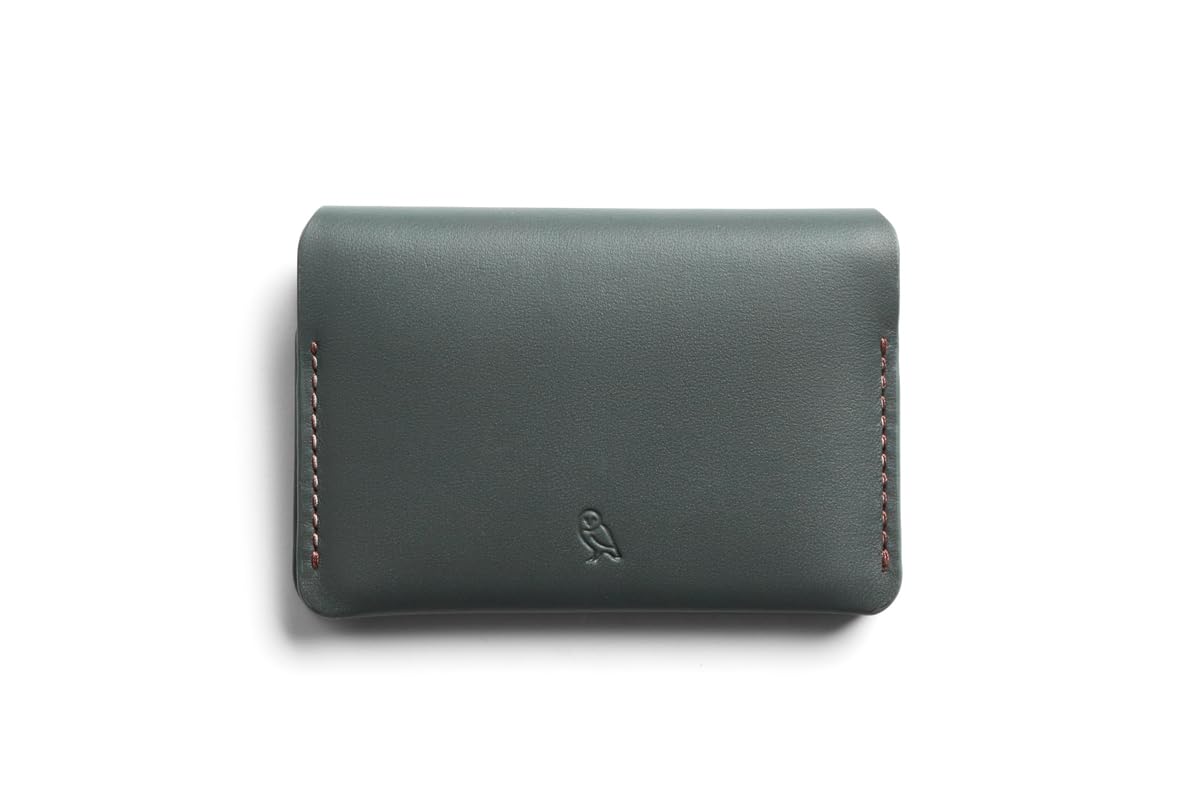 Bellroy Under Cover (slimline leather card wallet/holder with card storage, quick access slot, plus space for folded bills) - Everglade