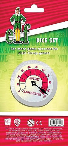 Elf Dice Set | Collectible d6 Dice Featuring Characters & References - Christmas Cheer Level, Candy Cane, Buddy's Hat, Snow Globe, Syrup, Jack-in-The-Box | Officially Licensed 6-Sided Dice
