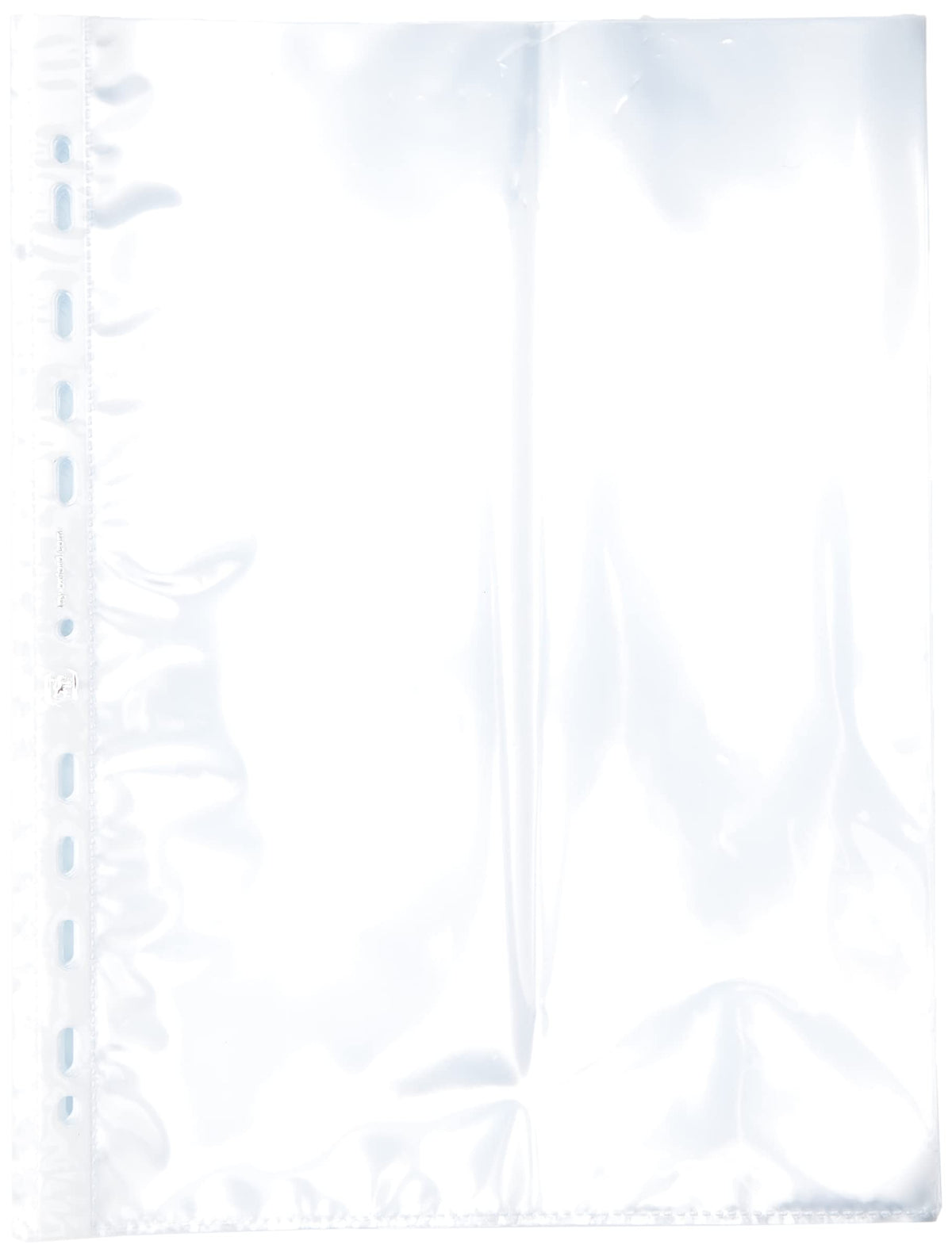 OXFORD Pack of 50 A4 Smooth Perforated Plastic Sleeves 5/100 Thickness Colourless