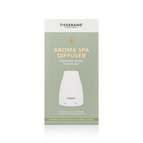 Tisserand Aromatherapy - Aroma Spa Diffuser - For Use With Essential Oils - Mood Lighting - 5 Hours Ultra-Quiet Continuous Mist - 100 ml Capacity