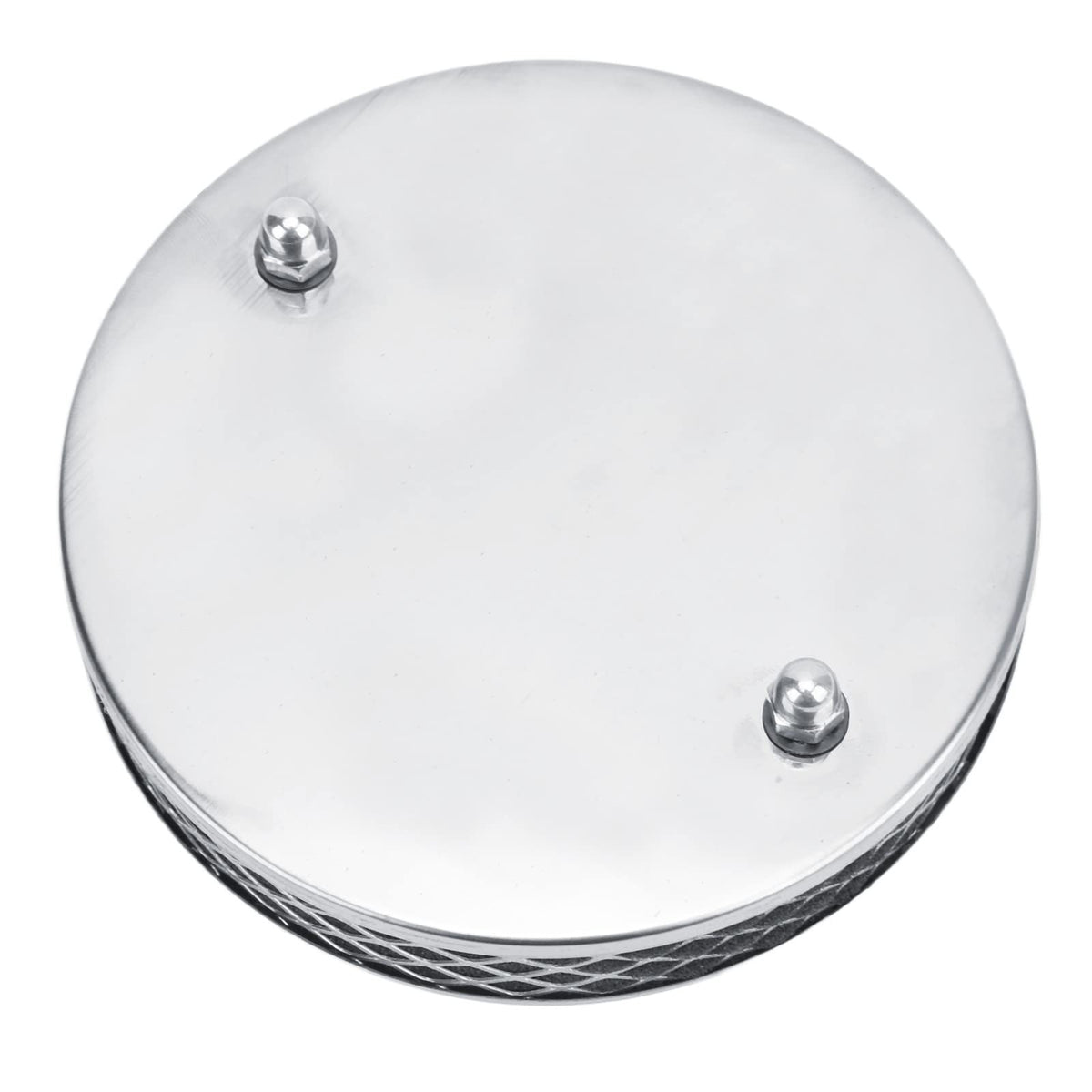 KIMISS Round Air Cleaner, High Airflow Pancake Air Filter Chrome Plated Air Cleaner Element A102 for SU HS4 1Â½ Inch Carburettors