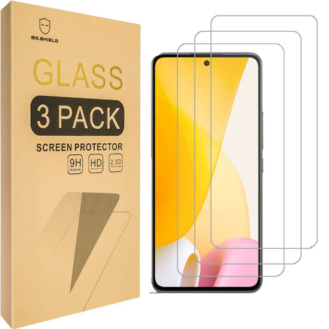 Mr.Shield [3-Pack] Designed For Xiaomi 12 Lite [Tempered Glass] [Japan Glass with 9H Hardness] Screen Protector with Lifetime Replacement