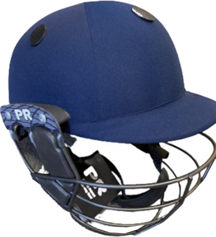 2023 PR Pro Player Navy Cricket Helmet - Steel Grill - Senior