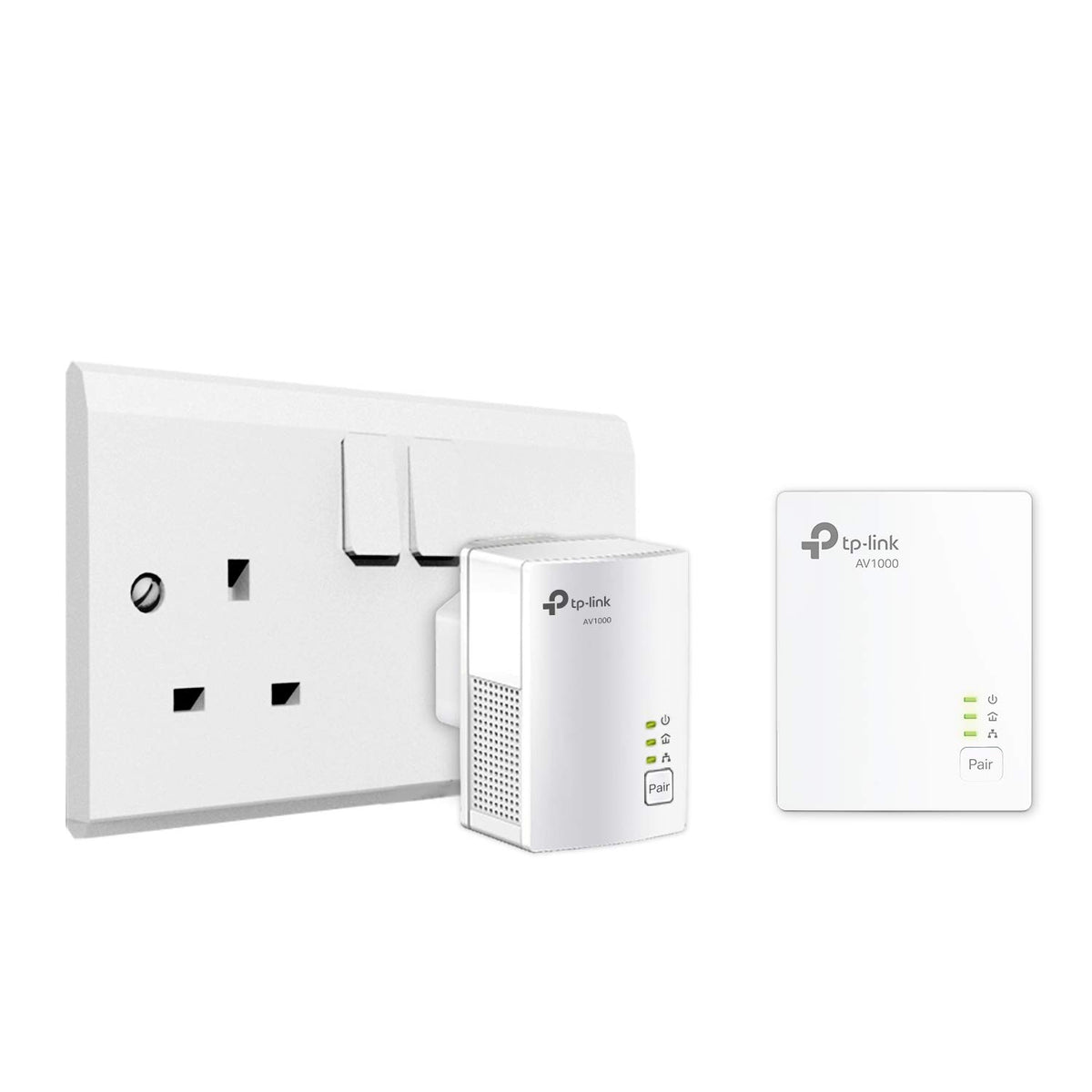 TP-Link 1-Port Gigabit Powerline Starter Kit, Data transfer speed Up To 1000 Mbps, Ideal for HD/3D/4K video streaming & Online Gaming(for Wired Only), No Configuration required (TL-PA7017 KIT)