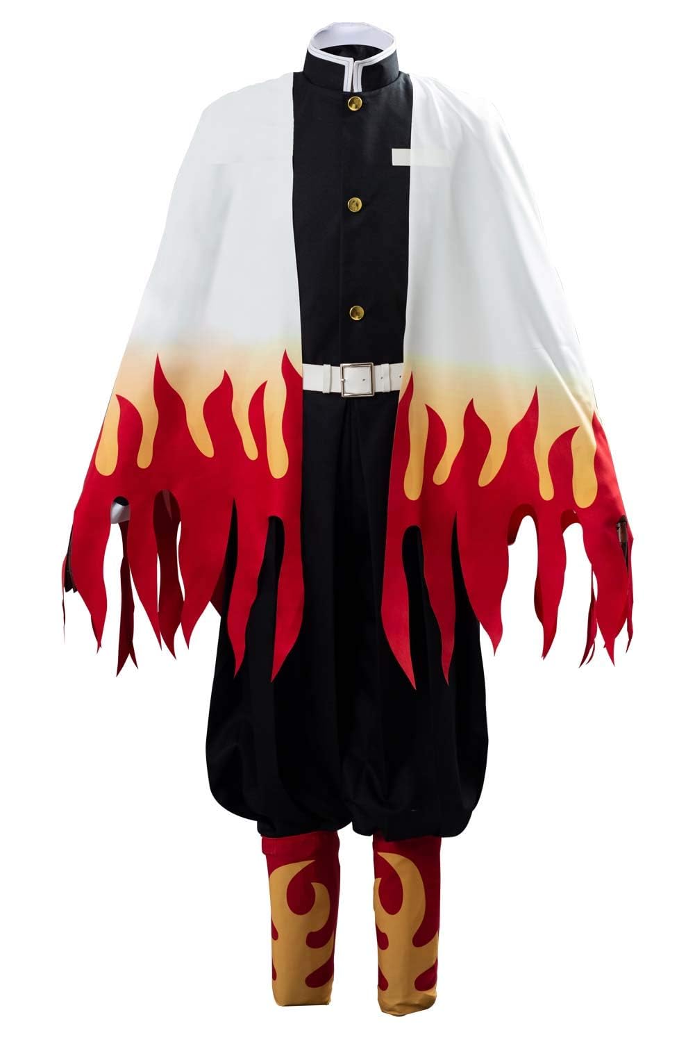 Haydory Mens Rengoku Kyoujurou Cosplay Rengoku kimono Cape Cloak Outfit Costume Party Halloween Suit Adult Women Men