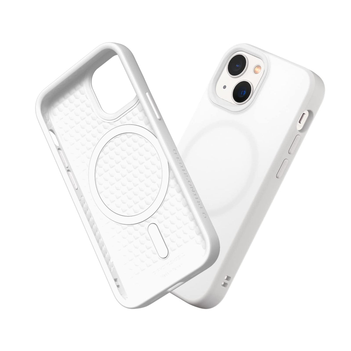 RhinoShield SolidSuit Case Compatible with Magsafe for [iPhone 13 Mini] | Shock Absorbent Slim Design Protective Cover with Premium Matte Finish 3.5M / 11ft Drop Protection - Classic White