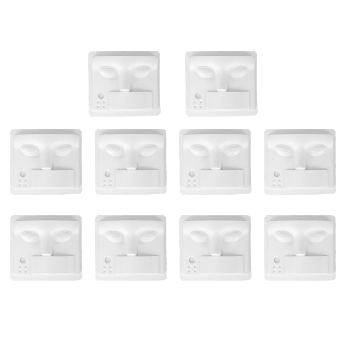 Eyelash Extension Practice Tray, 10 Pcs Eyelash Extension Mannequin Head Three in One Practice Eyelash Grafting Face Bottom Support Display Board for Eyelash Extensions Beginners