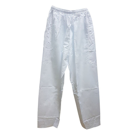Men's Under Thobe Serwal/Pants (Thobe Pajama) - White Color (Medium)