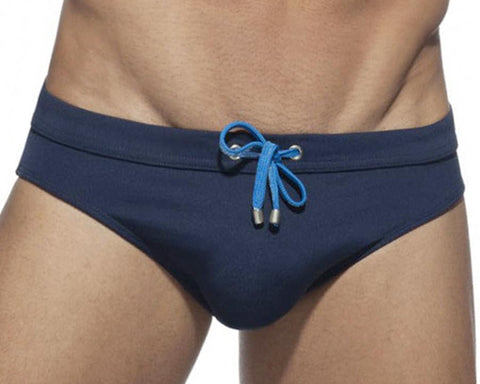 YouKD Men's Swim Brief Swimsuit Swimming Trunks Elastic Waist Surfing Swimsuit Underwear A Dark Blue