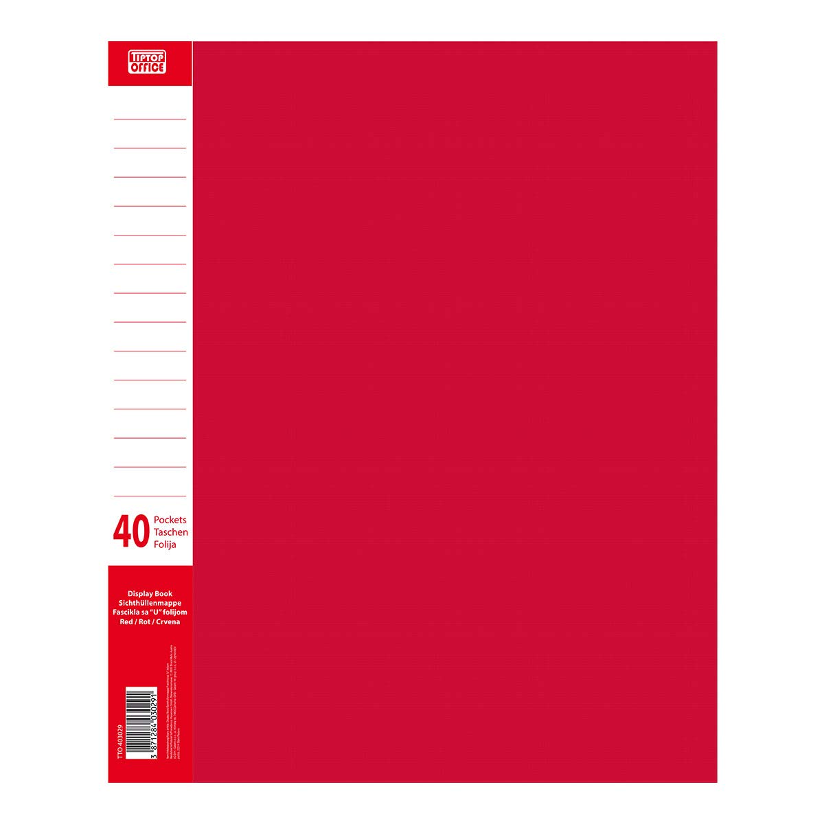 TTO Display Book PP A4 40 Pockets Red