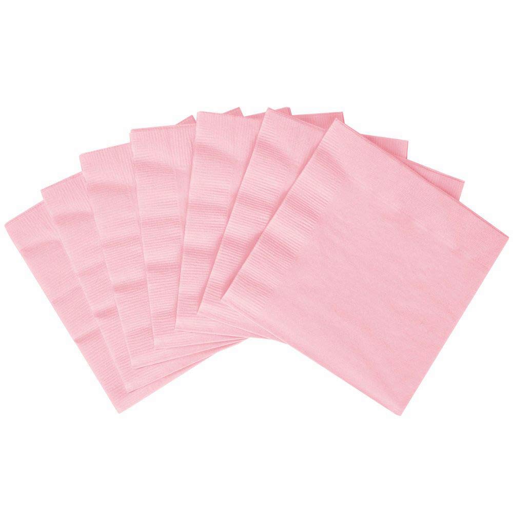 Amscan Party Ready Disposable Luncheon Napkins (50 Pack), 6.5" x 6.5", Pink
