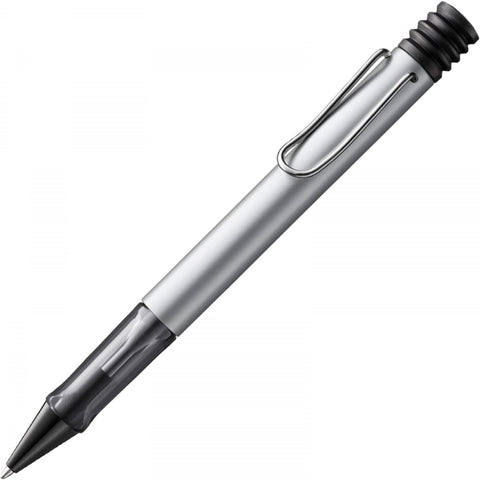 Lamy AL-star 225 Lightweight Ballpoint Pen Aluminium in White/Silver with Ergonomic Handle and Self-Springing Metal Clip, Includes M 16 M Large Refill