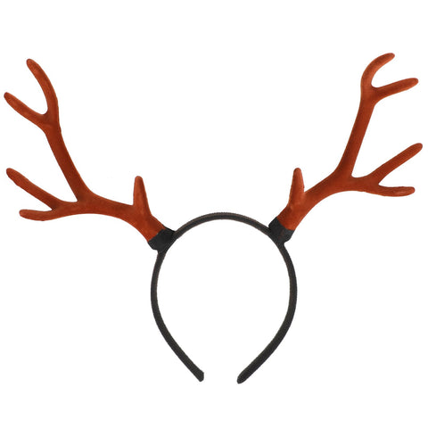 minkissy Christmas Deer Horn Deer Antler Headband Christmas Reindeer Antlers Headband Deer Antler Hair Hoop Xmas Party Favor Christmas Elements Hairband