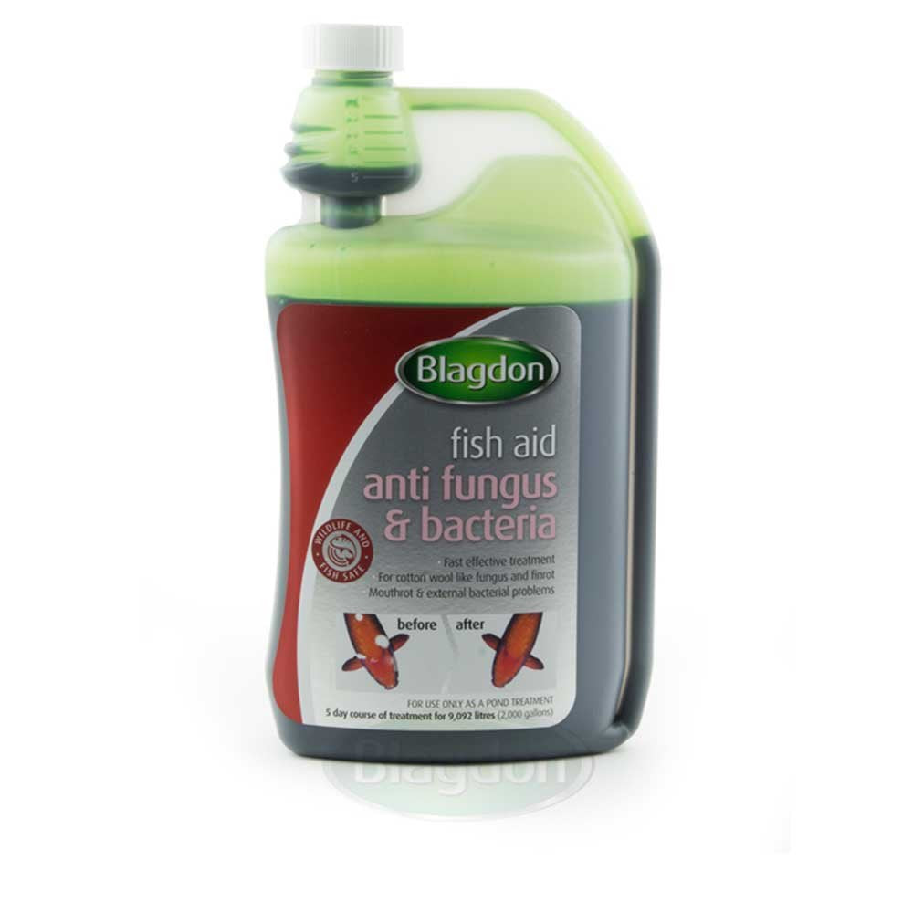Blagdon Fast Acting Anti-Fungus & Bacteria Water Treatment for All Pond Fish, Finrot, Mouthrot, External Bacterial Infections, Wildlife & Fish Safe, 1 Litre