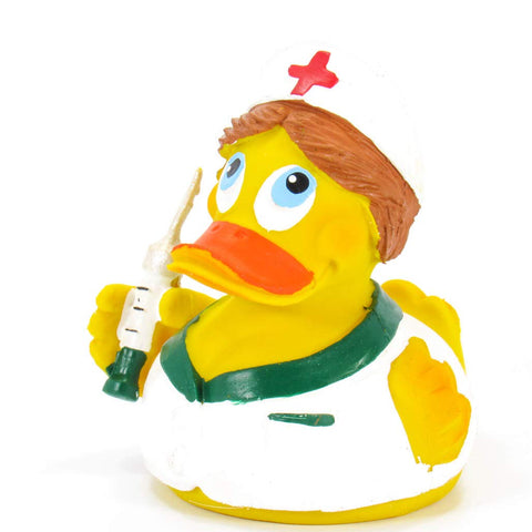 Nurse Rubber Duck Bath Toy | All Natural, Organic, Eco Friendly, Squeaker | Imported from Barcelona, Spain