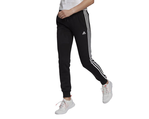 adidas Women's W 3S FT C PT Pants, Black/White, Medium