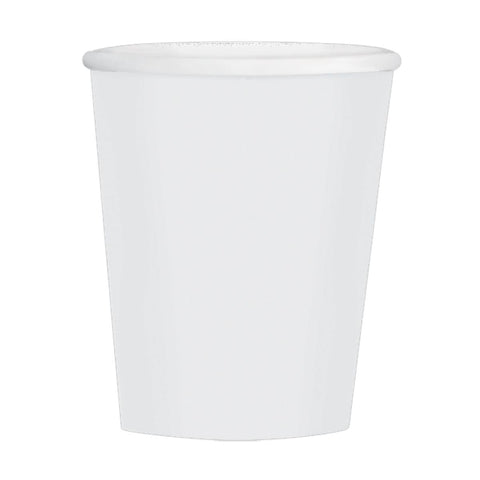 Vibrant Frosty White Paper Cups (Pack of 50) - 12 oz. - Perfect for Parties, Gatherings, Picnics & Home Use