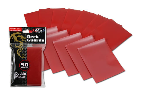 1500 Red Double Matte Deck Guard Card Sleeves - Ultra Protectors - MTG