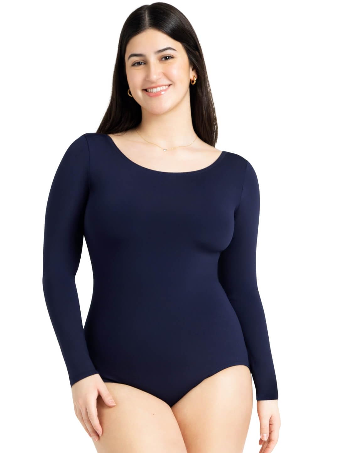 Capezio Women's Long Sleeve Leotard, Navy, S UK
