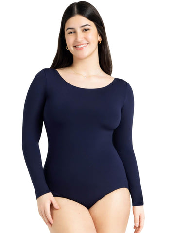 Capezio Women's Long Sleeve Leotard, Navy, S UK
