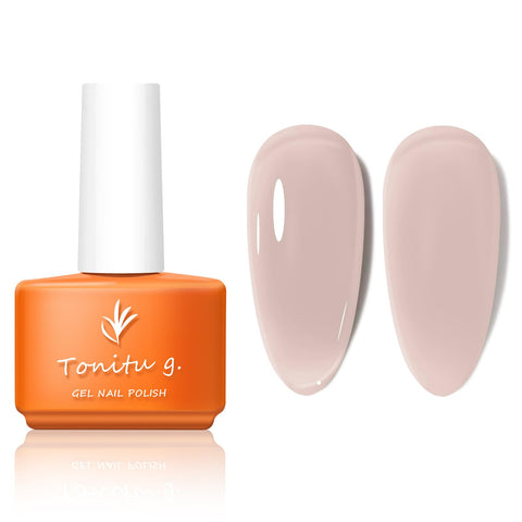 TONITU G Ã‚Â· 7ml 30 Colors Jelly Gel Nail Polish 1 pcs, Nude Sheer Pink Milky Transparent Gel Nail Art, UV/LED Soak Off for Salon Manicure and Nail Art DIY at Home, for Gift (SC004)