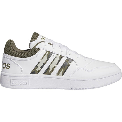 adidas Men's Hoops 3.0 Basketball Sneaker, White/Olive Strata/Grey, 13
