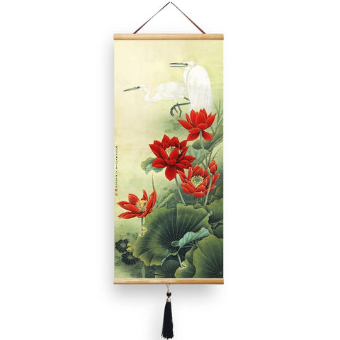EAPEY Chinese Wall Hangings japanese scroll wall art Ready to Decorations for Living Room
