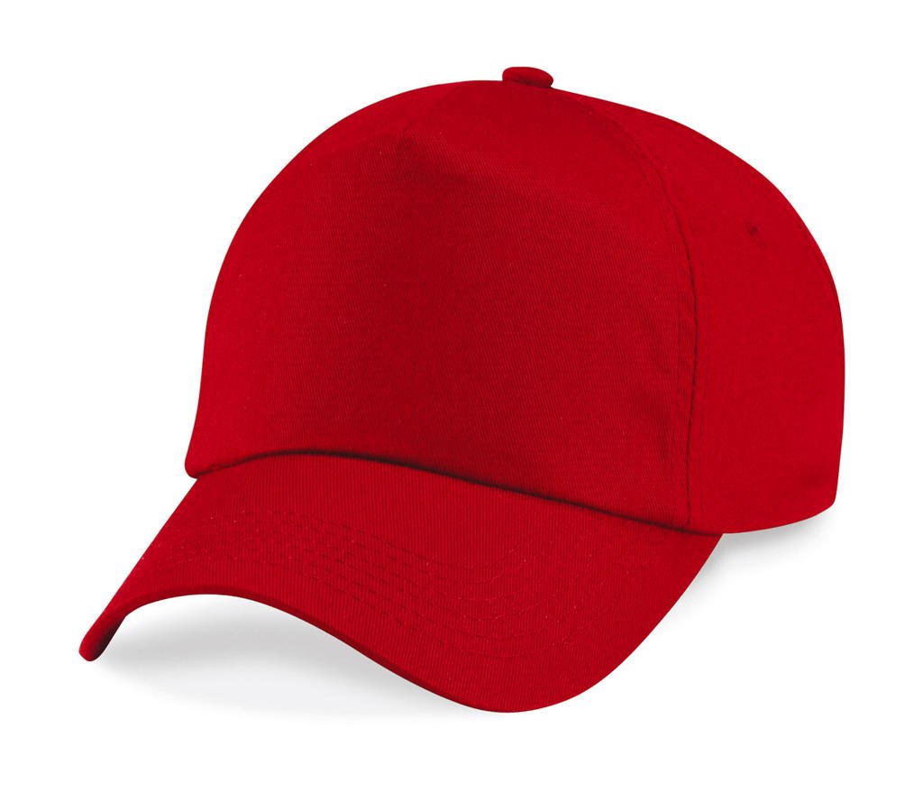 Beechfield - B101B Red Baseball Cap - Sun Hat, Sports Cap, Boy's Cap, Girl's Cap, Sun Hat, Sports Hat - 100% Cotton Unisex Kid's Cap