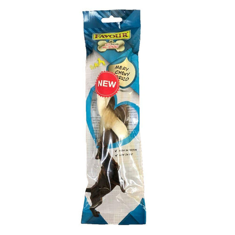 Favour Meaty Chewy Braid Treat for Dogs - High in Protein and Low in Fat, 3 Packs