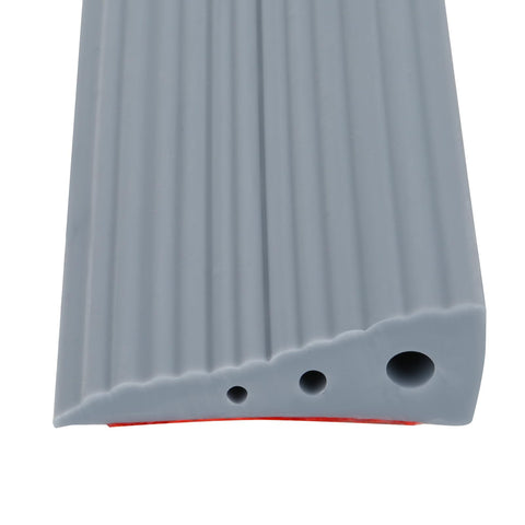 Compensation Profile, Transition Profile Self-Adhesive, Threshold Transition Rail, Silicone Door Threshold Ramp, Threshold Ramp, Wheelchair Ramp for Door Openings, Bathrooms (C-Grey, 6.5 x 2.5 x 100