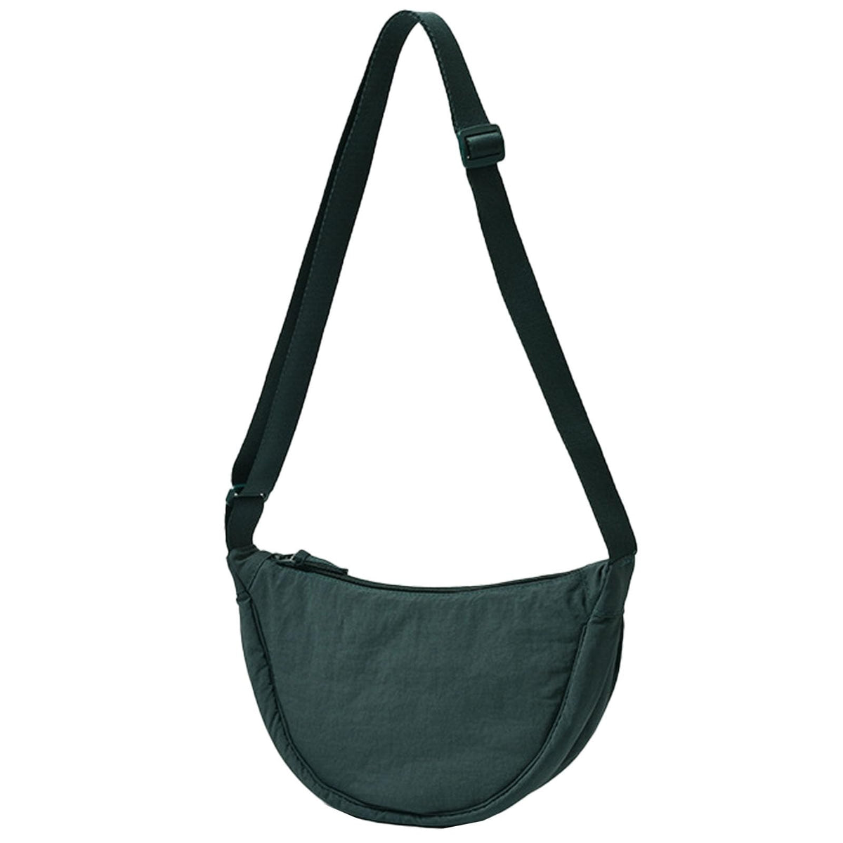 Crossbody Bag Nylon Crescent Bag Women Lightweight Small Hobo Bag with 2 Pack Inner Dumpling Bag Casual Handbag Adjustable Strap Dark Green