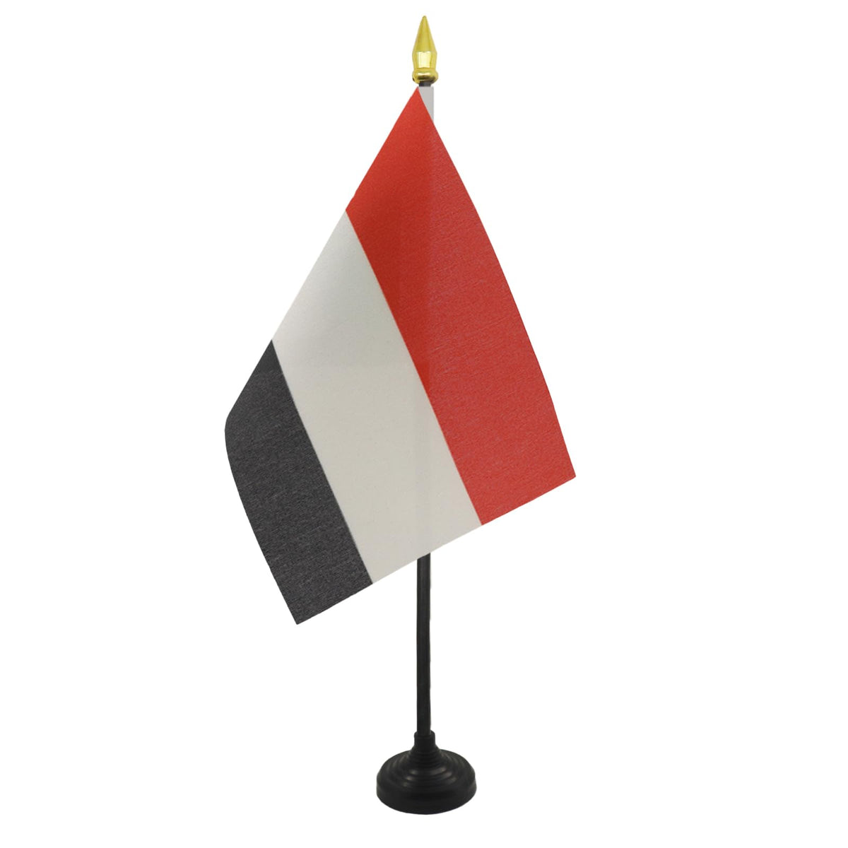 Sudan Table Flag 4'' x 6'' - Sudanese Desk Flag 15 x 10 cm - golden spear top - AZ FLAG
