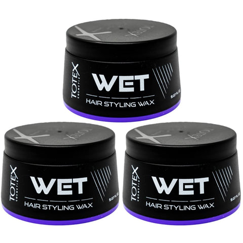 Totex Hair Styling Wet Wax l Wet Look & Strong Hold l Paste Easy Apply Easy Style I Melon Water Melon Scent For Men & Woman Barber Shop Certified 150 ml (Pack Of 3)