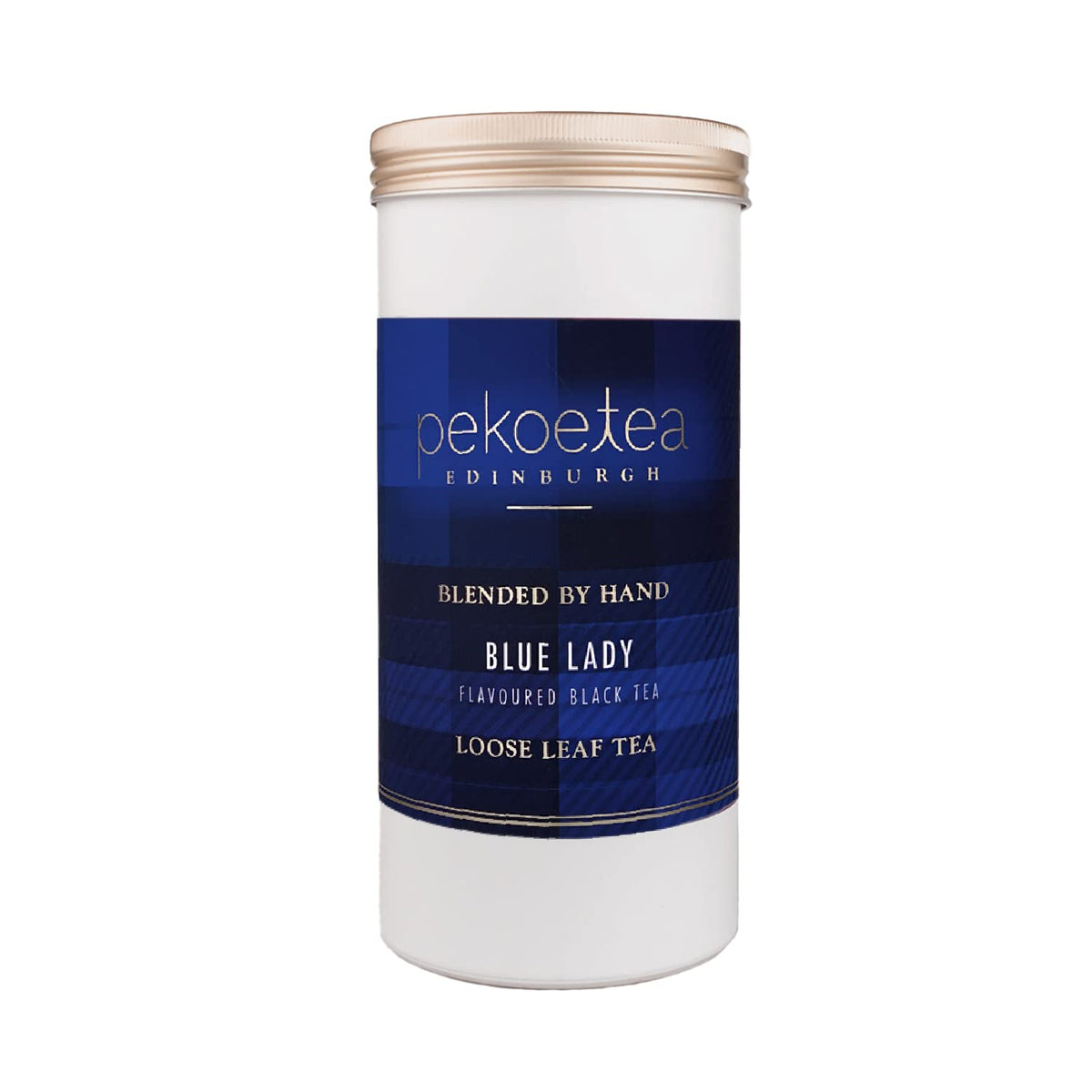 PekoeTea Edinburgh Blue Lady Floral Flavoured Black Tea - Chinese Black Tea with Flowers - Rose & Grapefruit Luxury Blend - Loose Leaf or Teabags