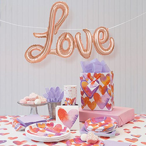 Watercolor Hearts Valentine's Day Party Cups, 9 oz., 8 Ct.