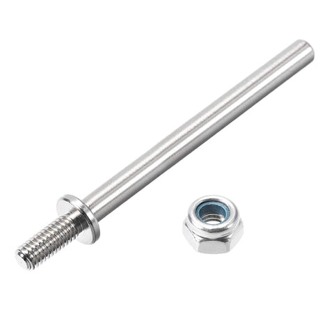 uxcell 15/64 Inch Diameter x 2.3 Inch Length Landing Gear Steel Axle Shaft Drive Axle with Nuts for RC Airplane - 6PCS