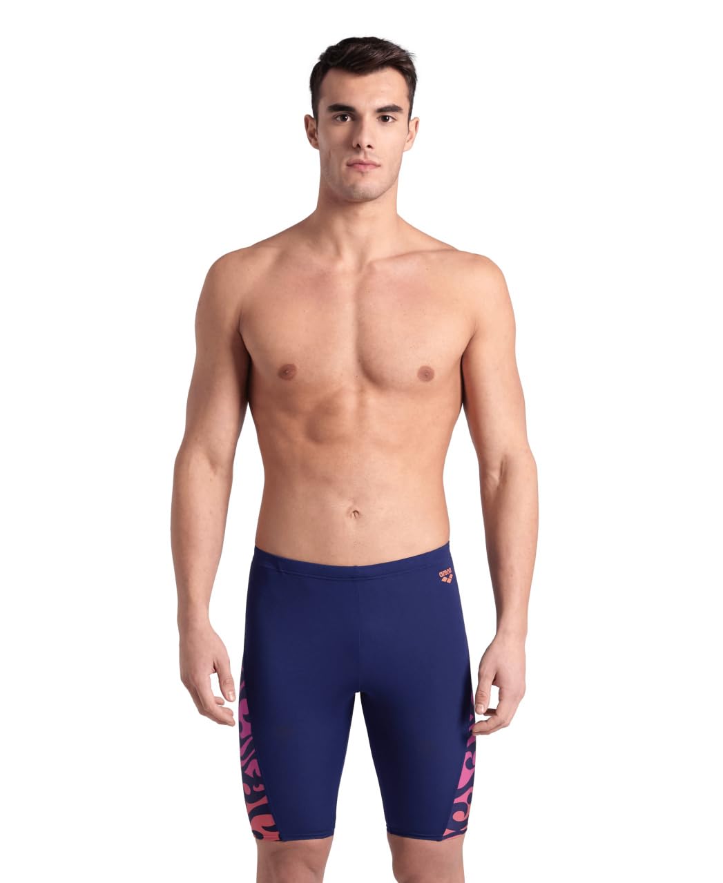 ARENA Mens Performance Surfs Up Jammer Swim Trunks, Navy/Navy Multi, 30 US
