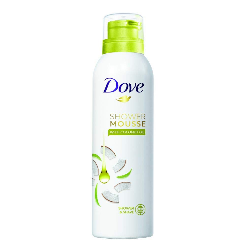 Dove Creamy Shower & Shaving Mousse, Infused with Coconut Oil for Nourishment & Moisture, 24 Hour Softness, Sulphate Free, 200 ml