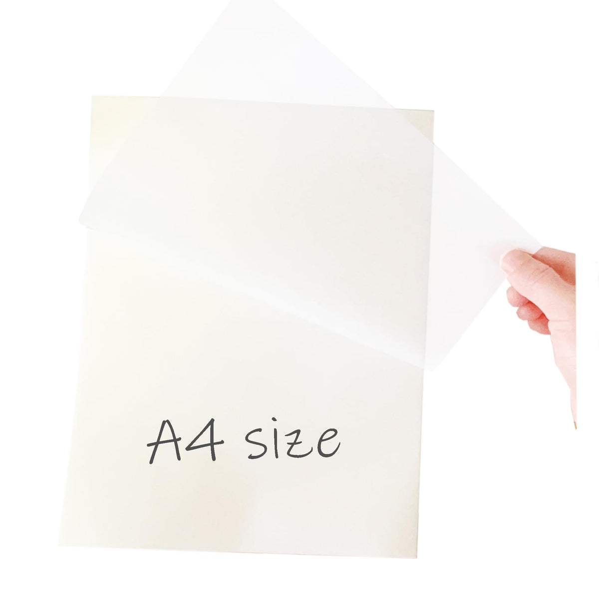 JuGeoZhi Extra Large Transparent Sticky Notes - A4 Size Translucent Sticky Notes 50 Sheets Clear Tracing Paper Waterproof See Through Sticky Notes for School Office Supply (11.7 * 8.3inches)