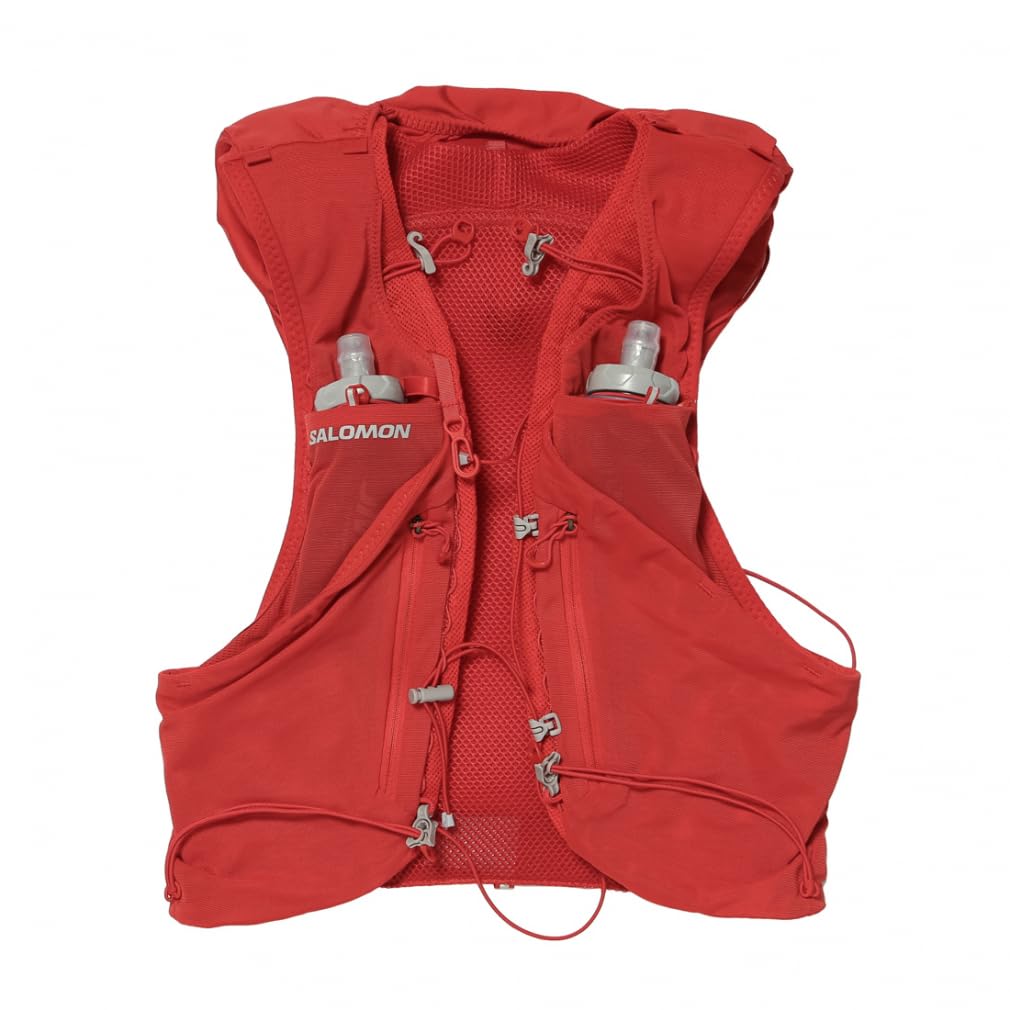Salomon Unisex ADV Skin 12 Hydration Pack with Flask, Goji Berry/Ebony, S