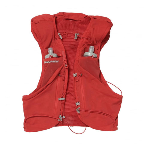 Salomon Unisex ADV Skin 12 Hydration Pack with Flask, Goji Berry/Ebony, S