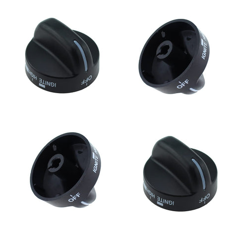 Maxmoral 8273103 Gas Stove Knob 4PCS Black 8273103 Range Control Knob Replacement Part, Range Burner Knob for Whirlpool Gas Stove - Replace WP8273103 AP6012363