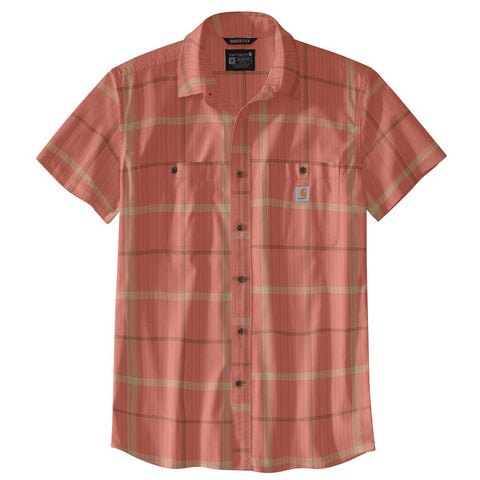 Carhartt Men's 105701 Rugged FlexÃ‚Â® Relaxed Fit Lightweight Short-Sleeve - Small Regular - Terracotta