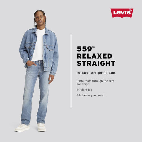 Levi's Men's 559 Relaxed Straight Jeans (Also Available in Big & Tall), Navarro, 34W x 32L