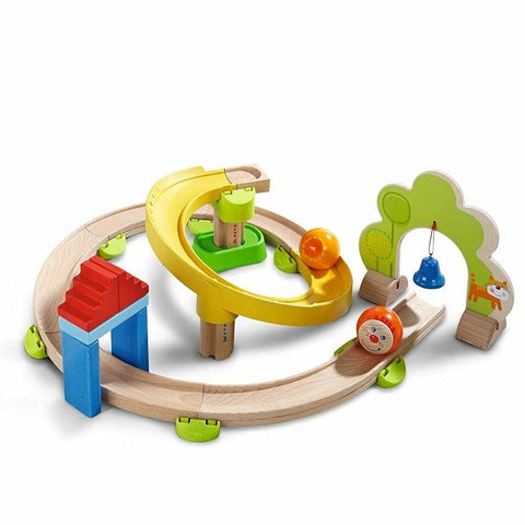HABA 300439 Ball Track Kullerbü - Spiral Track - Marble run with 26 parts, for ages 2 and up (Made in Germany)