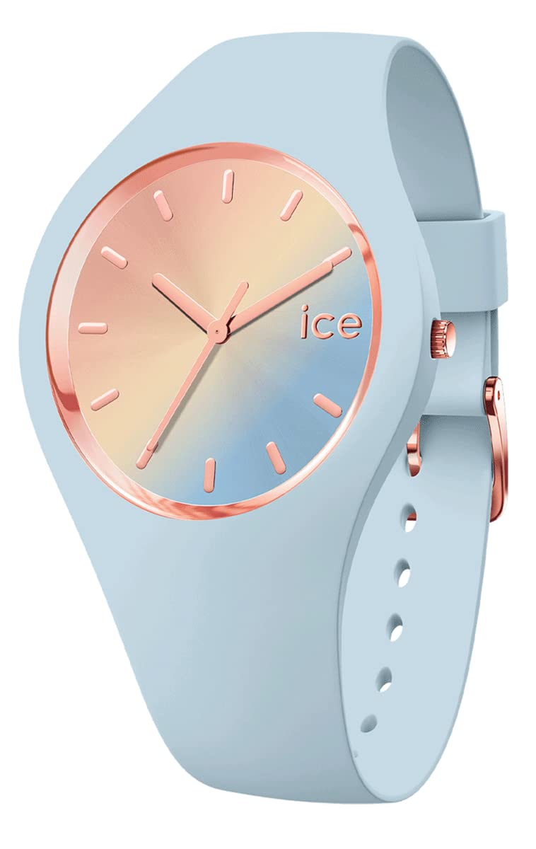 ICE-WATCH - Ice Sunset Pastel Blue - Women's Wristwatch With Silicon Strap - 020639 (Small)
