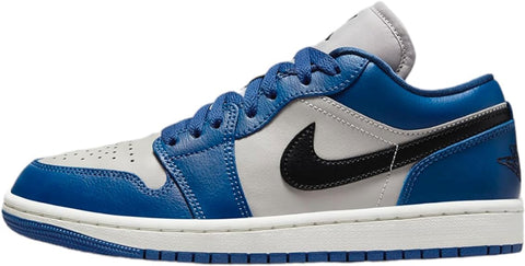 Jordan Women's Air 1 Low French Blue/Black-College Grey (DC0774 402) - 12