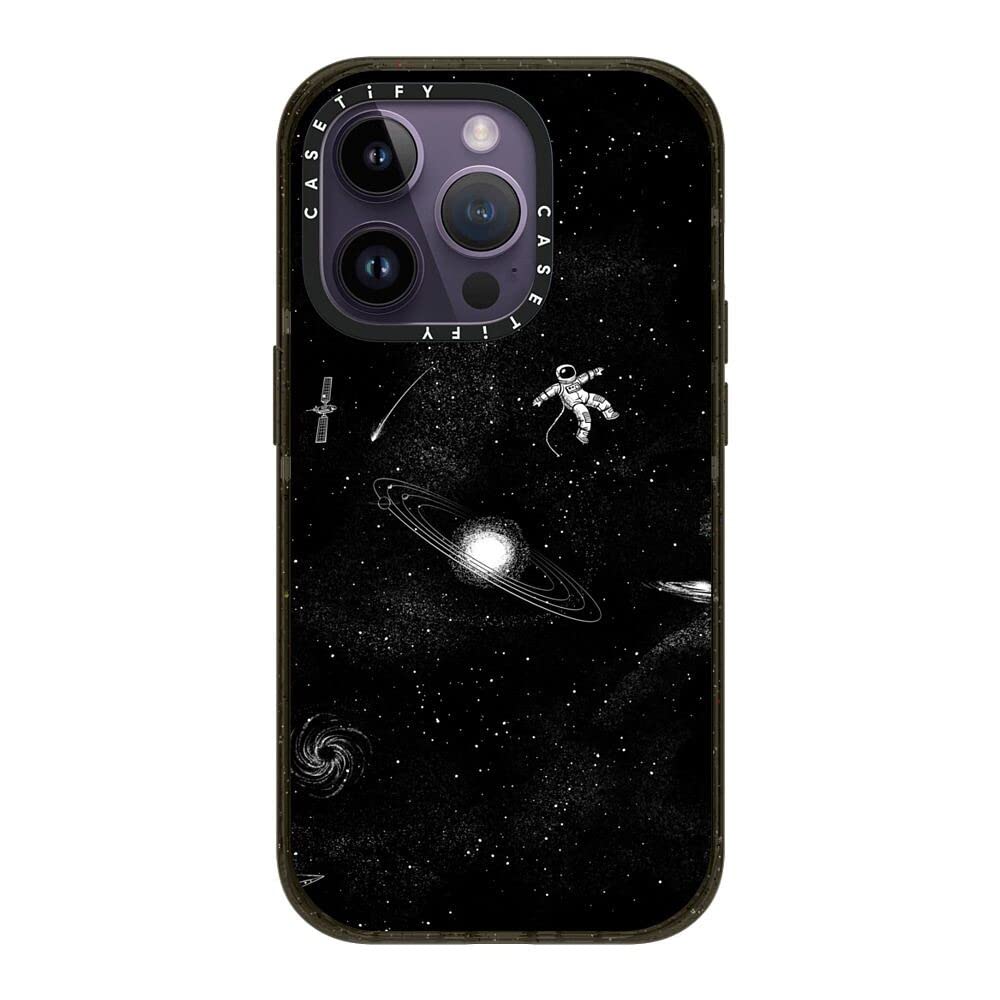 CASETiFY Impact iPhone 14 Pro Case [4X Military Grade Drop Tested / 8.2ft Drop Protection/Compatible with Magsafe] - Gravity 3.0 - Glossy Black