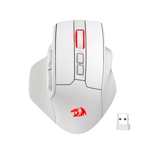 Redragon M806 Wireless Gaming Mouse, 7 Programmable Buttons Wired RGB Gamer Mouse w/ 3-Mode Connection, BT & 2.4G Wireless, Ergonomic Natural Grip Build, Software Supports & Backlit